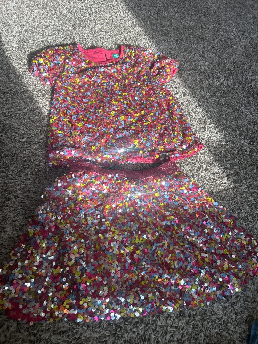 Garanimals Girls Pink Sparkly Sequin Dress Size 8 Short Sleeve Party Dress